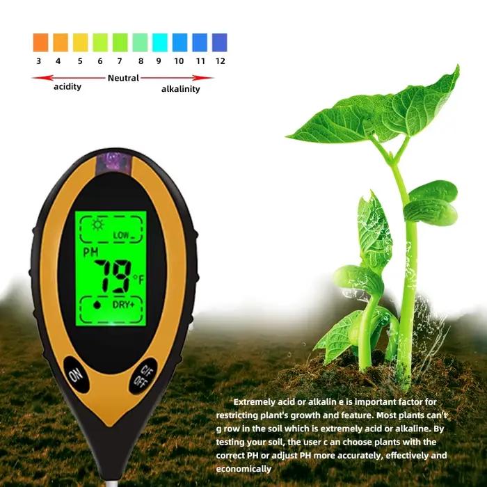 Testeur de pH du sol, testeur d'humidité du sol