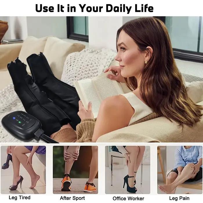 Système de récupération des jambes à compression pneumatique, masseur de pieds pour surpoids et relaxation, massage du mollet, dispositif de tension musculaire, SAP