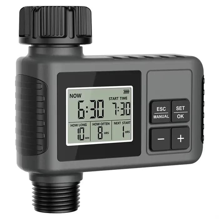 Programmateur d'arrosage programmable avec fonction de report de l'arrosage en cas de pluie et commande manuelle