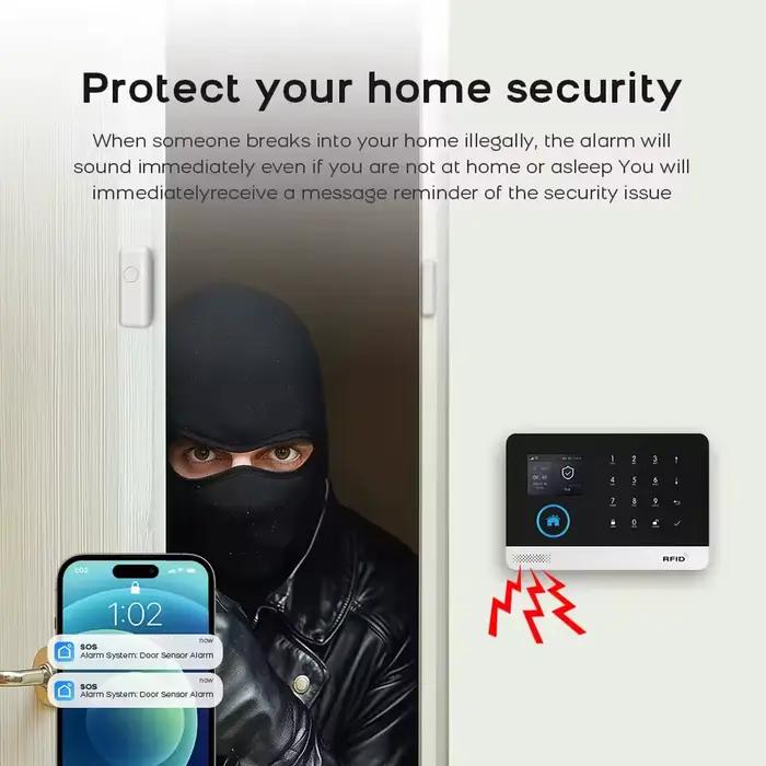 Caméra de surveillance PIR GSM WiFi système d'alarme de sécurité Alexa Tuya vie intelligente voleur invasion domotique alarme système de sécurité