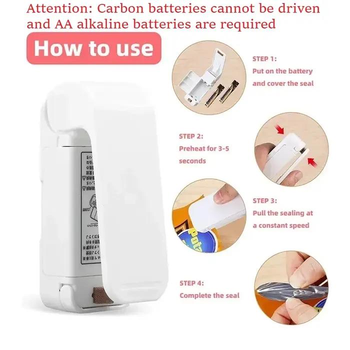 Mini Machine à sceller les sacs thermiques, scelleuse d'emballage, fermeture de sac alimentaire en plastique thermique, scelleuse Portable pour emballage alimentaire