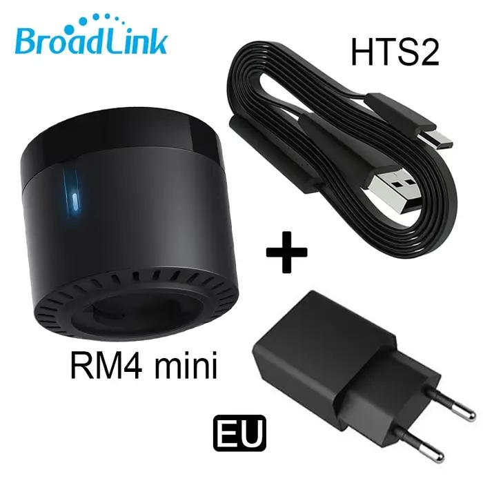 Télécommande IR originale Broadlink RM4 Mini Wifi, contrôleur universel, commutateur intelligent, capteur HTS2 pour Alexa Google Home Assistant