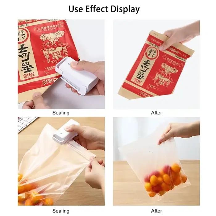 Mini Machine à sceller les sacs thermiques, scelleuse d'emballage, fermeture de sac alimentaire en plastique thermique, scelleuse Portable pour emballage alimentaire