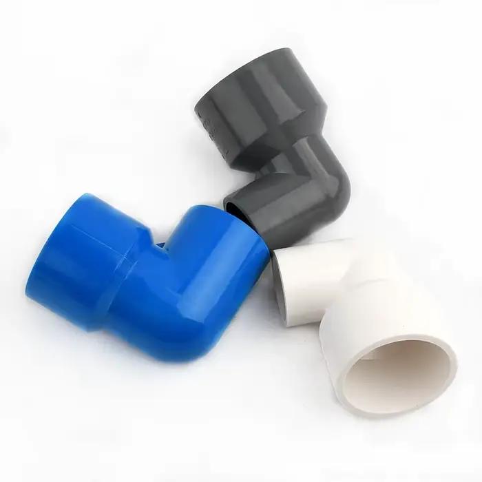 20,25,32,40,50,63 mm PVC 90 ° Connecteur de tuyau de soudure à solvant métrique, coude réducteur, raccord de jardin agricole pour étang d'aquarium