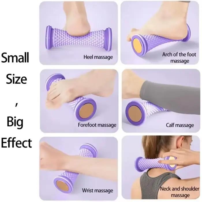Rouleau de massage pour les pieds PP TPR ergonomique antidérapant, outil de massage des tissus profonds pour la fasciite plantaire, la relaxation des muscles de la voûte plantaire et des jambes