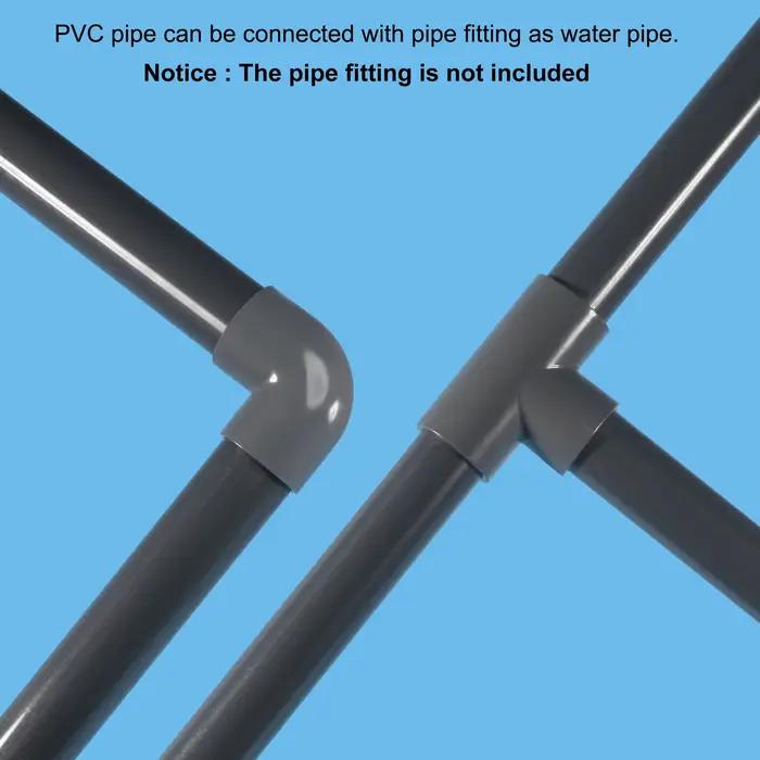 Tuyau rond rigide en PVC gris clair