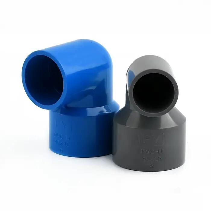 20,25,32,40,50,63 mm PVC 90 ° Connecteur de tuyau de soudure à solvant métrique, coude réducteur, raccord de jardin agricole pour étang d'aquarium