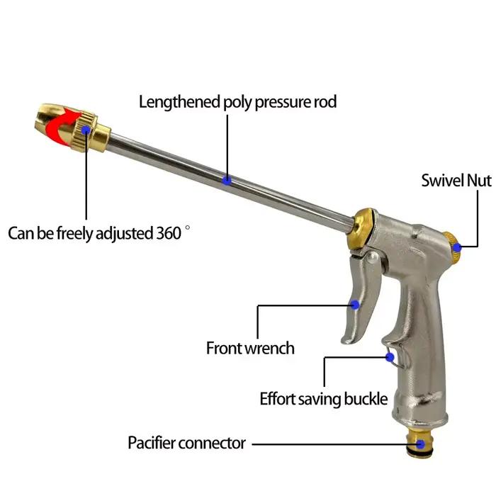 Pistolet à eau haute pression pour tuyau d'arrosage et de lavage de voiture