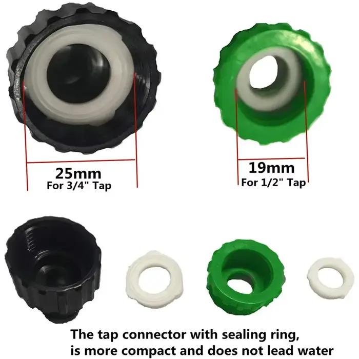 Raccord rapide double mâle ABS 1/2 po pour tuyau d'arrosage