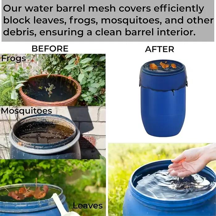 Couvercles de seau d'eau pour écran de barils de pluie