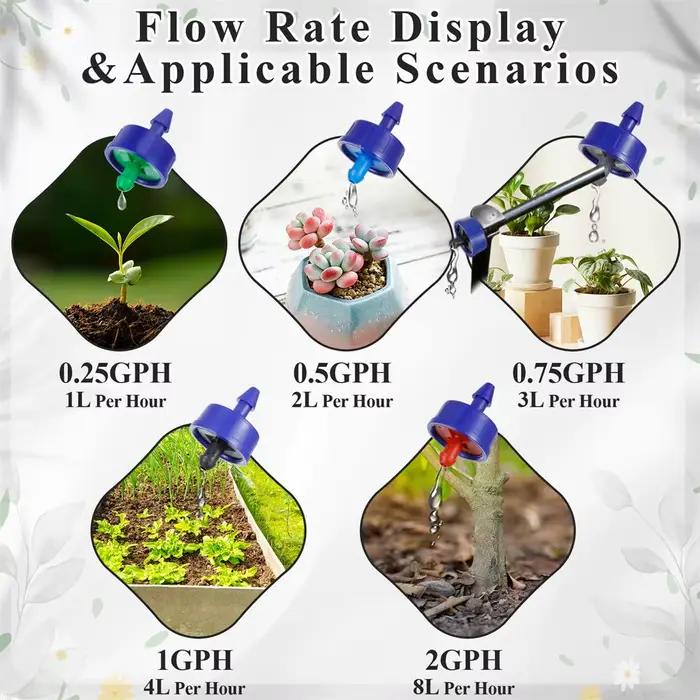 Goutteurs Compensateurs Haute Pression 1/2/3/4/8L Anti-Fuite Pour Système D'Irrigation Agricole Polyvalent Environnemental Occasions Spéciales