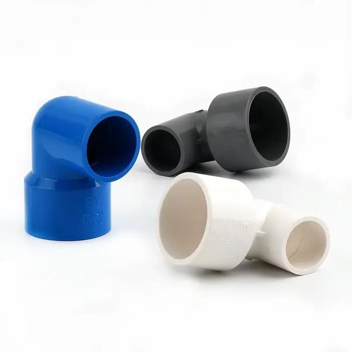 20,25,32,40,50,63 mm PVC 90 ° Connecteur de tuyau de soudure à solvant métrique, coude réducteur, raccord de jardin agricole pour étang d'aquarium
