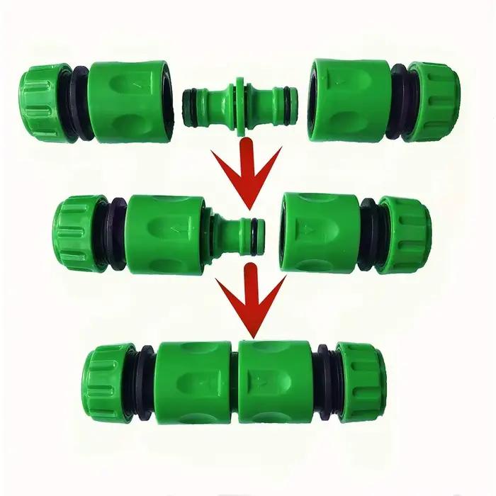 Raccord rapide double mâle ABS 1/2 po pour tuyau d'arrosage