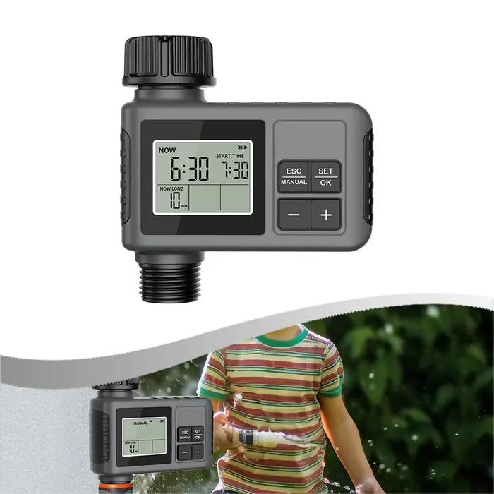 Programmateur d'arrosage programmable avec fonction de report de l'arrosage en cas de pluie et commande manuelle