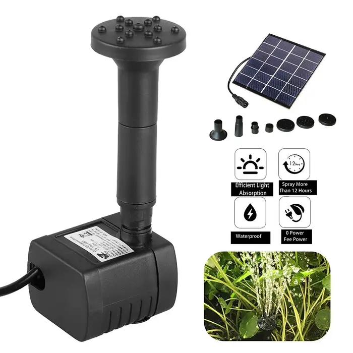 Pompe solaire d'étang à eau multifonctionnelle avec 6 buses
