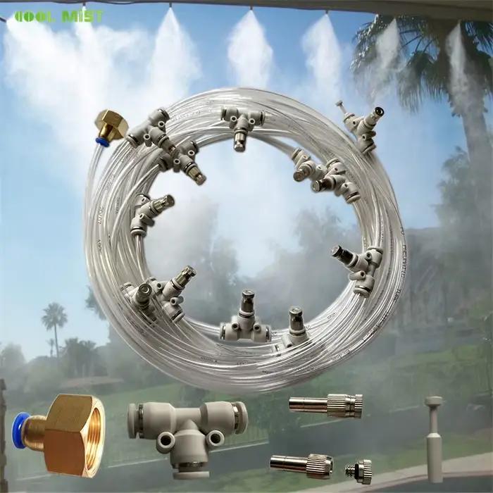 Système de Brumisation Portable Mist Cooling System Pulvérisateur d'Eau pour Arrosage, Humidification et Paysagisme Occasions Spéciales