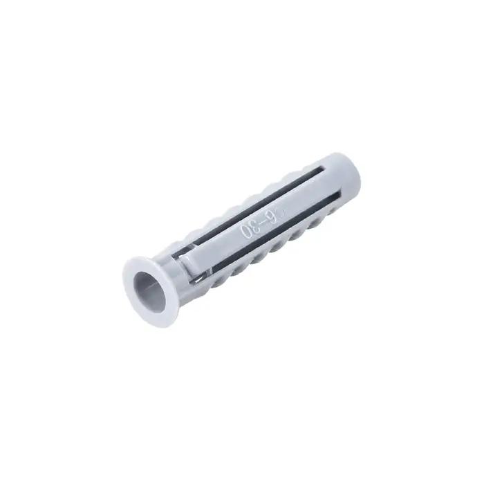 Uxcell 100 pièces 6mmX30mm tuyau d'expansion en plastique colonne béton ancre prise murale gris pour maison jardin bricolage Application