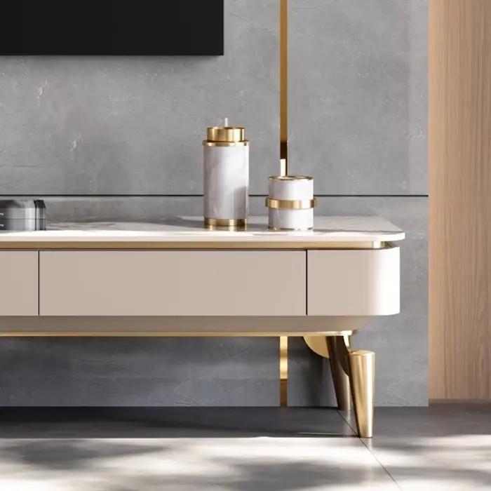 Meubles de télévision italiens modernes Design tiroirs Style Table de télévision Premium luxe à la mode élégant Muebles Para Hogar meubles de salon