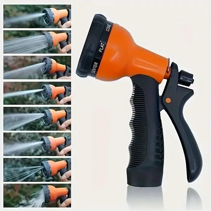 Buse de tuyau d'arrosage multifonctionnelle haute pression en plastique Durable avec conception de déclenchement
