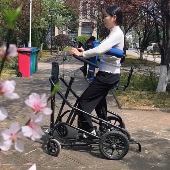 Appareil d'entraînement à la marche avec système d'entraînement simulé des pieds en option pour adul