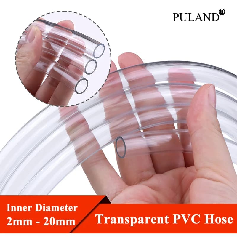 Tuyaux en PVC de diamètre 2 mm à 25 mm, tubes en plastique transparents pour l'arrosage du jardin, l