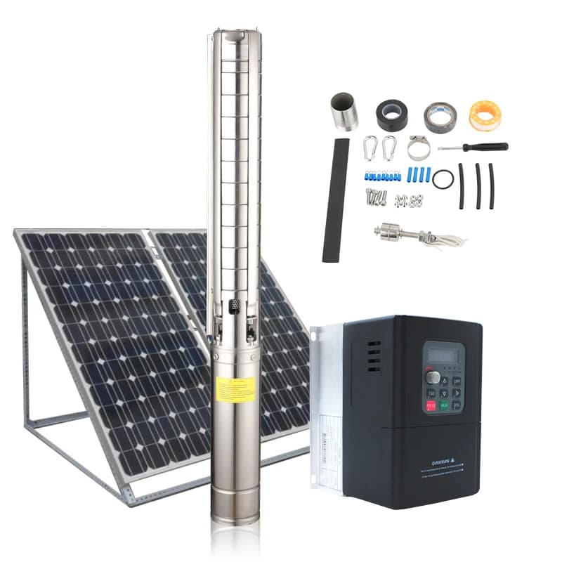 Pompe à eau solaire submersible pour puits profond de 200 m, 4HSA4-240-5.5, 7,5 CV, agriculture, AC/