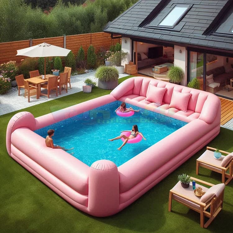 Loisirs aquatiques et divertissement, dos rond au-dessus du sol, flotteurs de piscine, lit flottant
