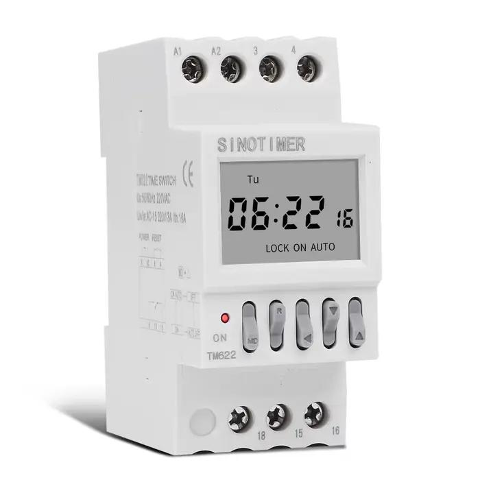 Minuterie Programmable 220V AC à Intervalle de 1 Seconde Relais Numérique LCD Contrôle Électronique Eclairage Horloge Installation Rail DIN Occasions Spéciales