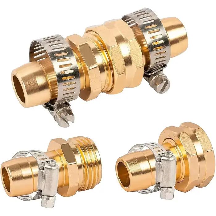 Connecteur de réparation de tuyau d'arrosage avec colliers de serrage, adapté au raccord de tuyau d'