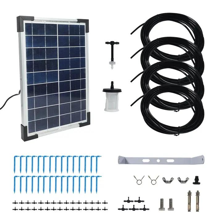 Kit d'arrosage goutte-à-goutte solaire automatique Dreamburgh pour serres, balcons et petits jardins avec 7 modes de minuterie et support de 30 pots