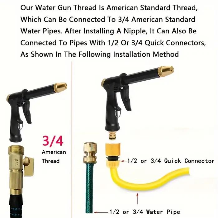 Buse de pistolet à eau d'arrosage de jardin