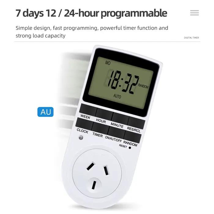 Minuterie numérique électronique cyclique 24 heures