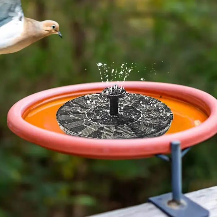 Fontaine solaire avec panneau solaire flottant pour bain d'oiseaux, aquarium, petit étang, jardin, piscine extérieure et décoration d'étang