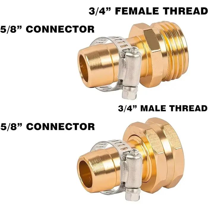 Connecteur de réparation de tuyau d'arrosage avec colliers de serrage, adapté au raccord de tuyau d'