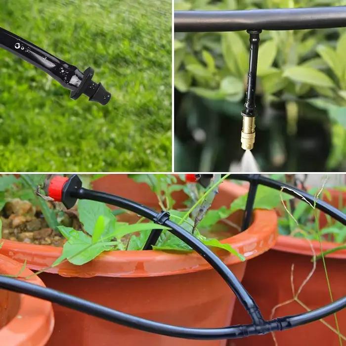 Accessoires de système d'irrigation goutte à goutte, tube 1/4 po, pot de fleur, jardin potager, racc