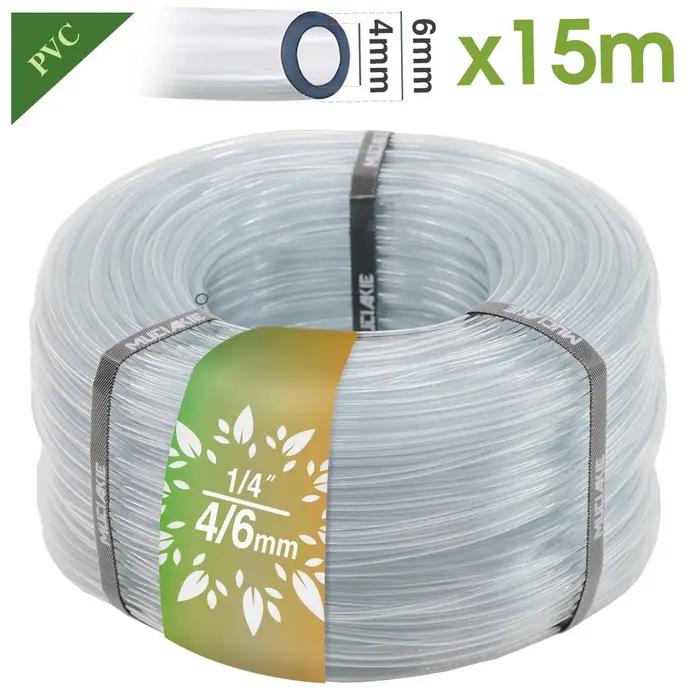 Tuyau d'arrosage PVC souple 4/6mm RBCFHI pour irrigation et brumisation goutte à goutte enrouleur auto-montable au mur occasions spéciales jardinage quotidien et cadeaux utiles