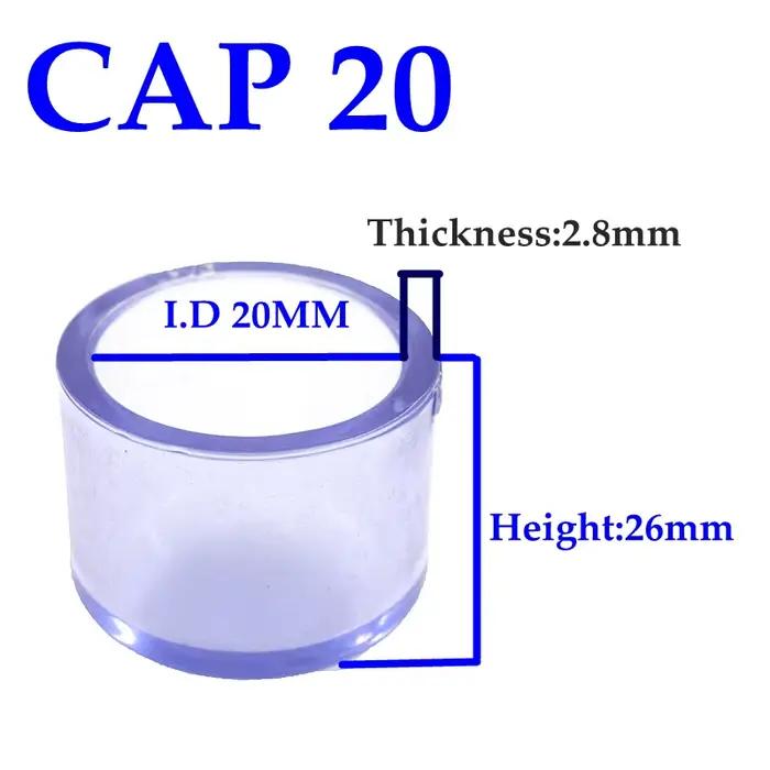 Bouchon de tuyau UPVC Transparent I.D 20/25/32/40 ~ 225mm, raccords de bouchon d'extrémité d'eau, ac