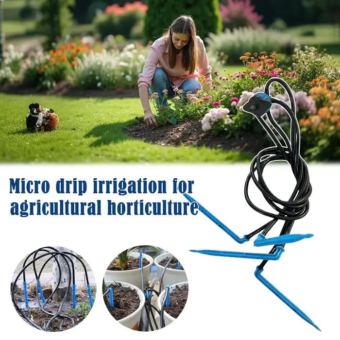 Système d'irrigation goutte-à-goutte à 4 voies avec émetteur micro-flux pour économie d'eau en serre