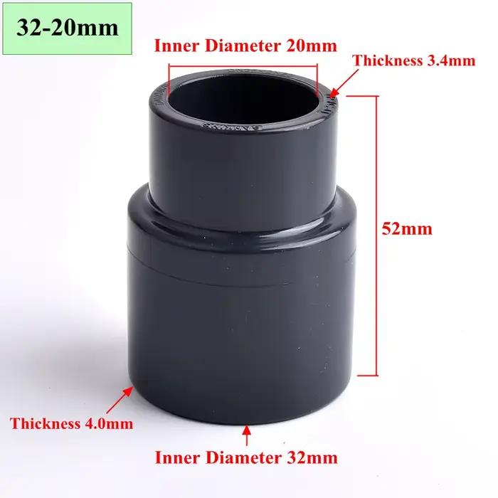 Connecteur réducteur de tuyau UPVC de grande taille, diamètre intérieur 50/63mm, système d'irrigatio