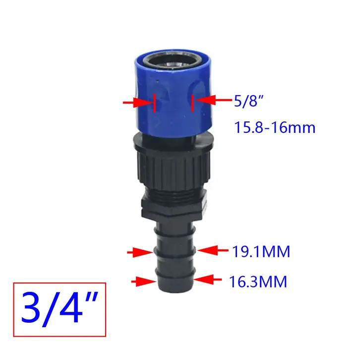 Connecteur rapide de tuyau d'eau barbelé 1/4 3/8 1/2 3/4 1 pouce
