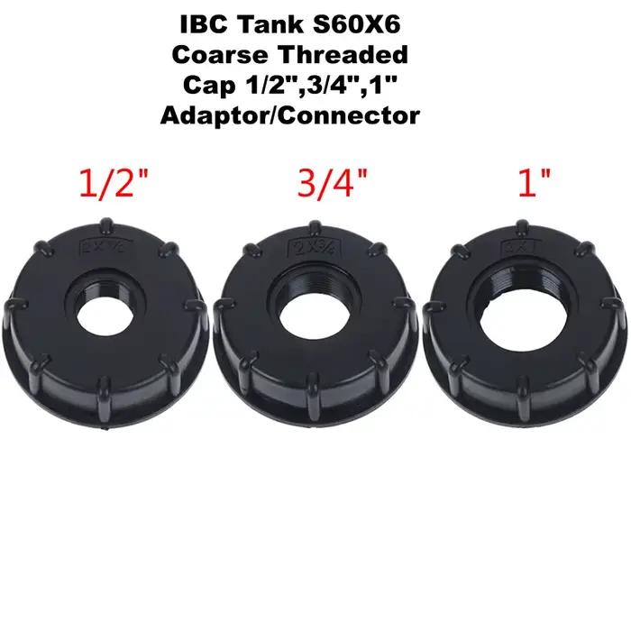 Adaptateur précieux pour conteneur IBC, vanne Schutz, filetage fin 62mm à 60mm, raccords à filetage