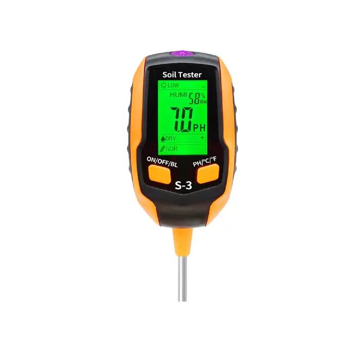 Testeur de Sol 4 en 1 5 en 1 6 en 1 pH Humidité Température Lumière Compteur Numérique Outil Jardinage Haute Précision