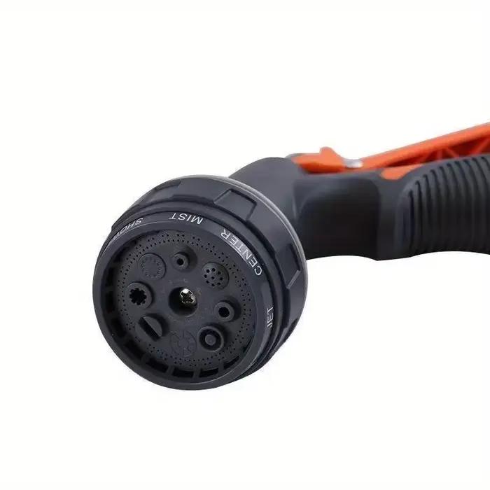 Buse de tuyau d'arrosage en ABS avec adhésif TPR pour arrosage de jardin et lavage de voiture, multi-fonctionnelle et résistante à la corrosion