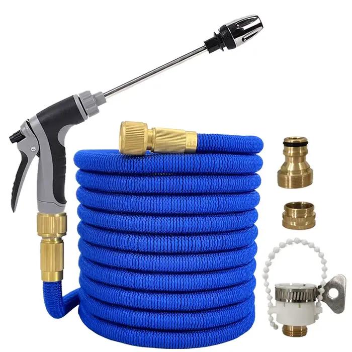 Tuyau d'arrosage extensible flexible de haute qualité avec pistolet pulvérisateur haute pression pou