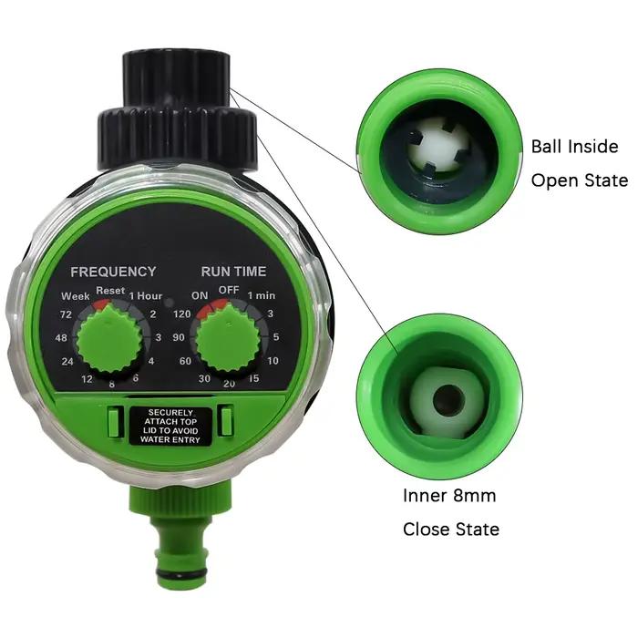 Minuterie d'arrosage analogique en plastique robuste pour jardiniers amateurs et professionnels, arrosage automatique et programmation personnalisée pour un jardin sain et verdoyant