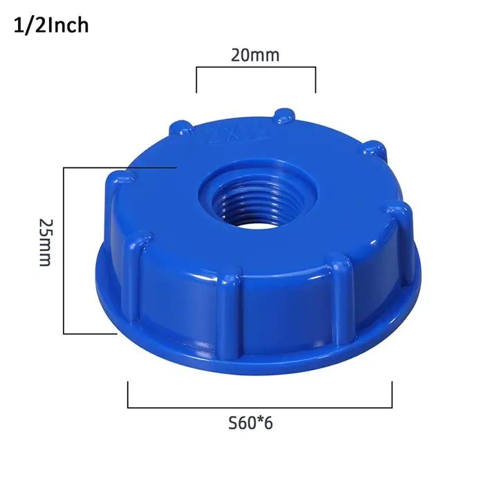 Adaptateur de réduction de réservoir d'eau S60x6 IBC, adaptateur fourre-tout 1/2 pouces 3/4 pouces 1