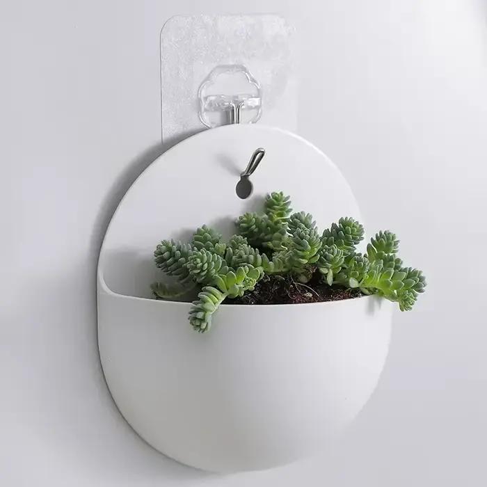 Vase mural hydroponique en plastique pour paresseux, pot de fleur de carotte verte, 1 pièce