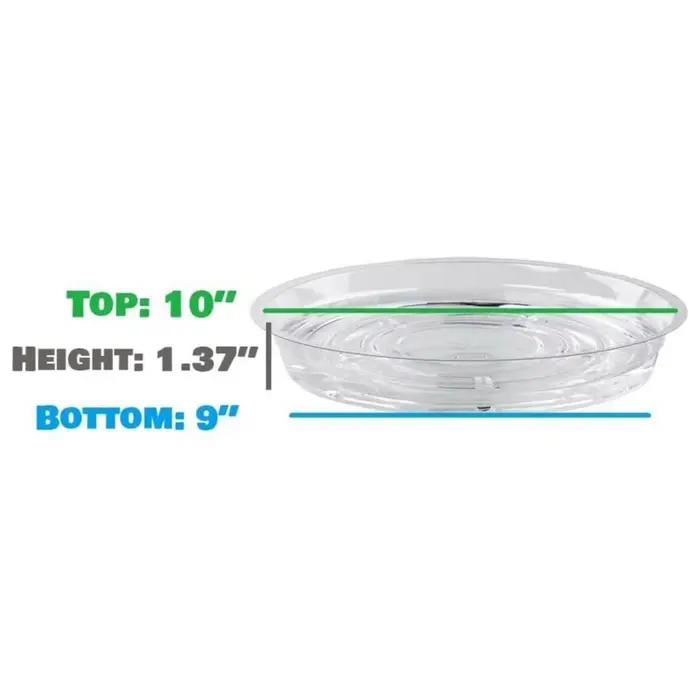 Soucoupe pour plantes de jardin, plateau d'égouttement transparent en plastique, Pot de fleur rond,