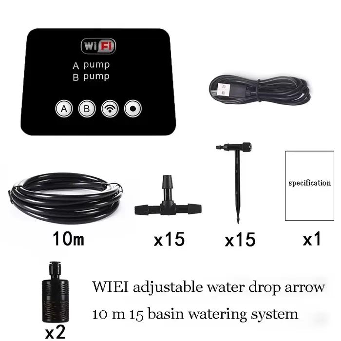 Dispositif d'arrosage WIFI intelligent, Double pompe, système de minuterie d'irrigation goutte à gou