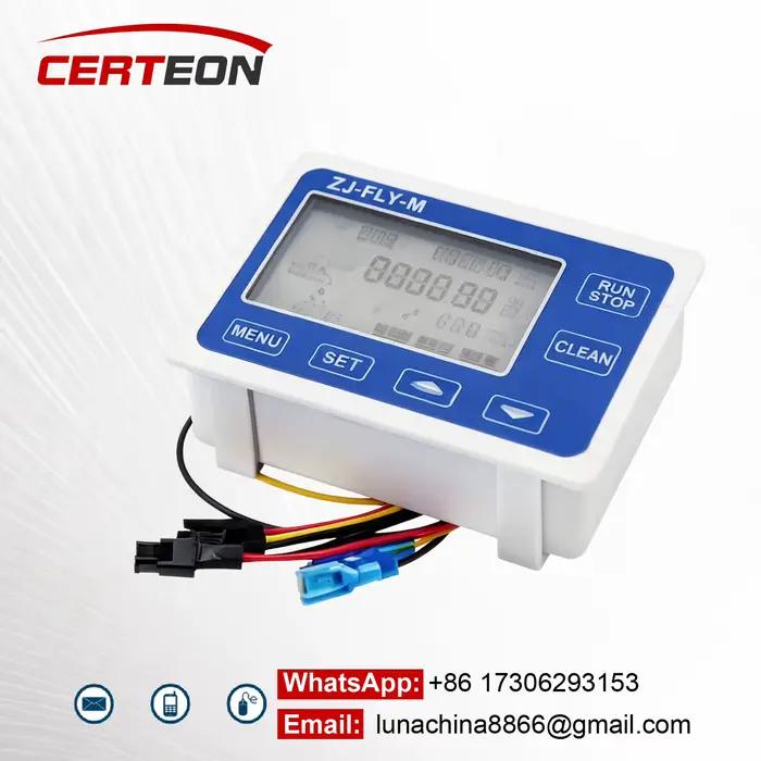 Contrôleur de dosage LCD ZJ-LCD-M pour tube 1 pouce débitmètre 0.1-9999 litres gallons industrie pétrole chimie agroalimentaire affichage numérique